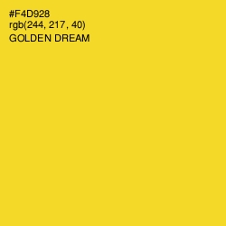 #F4D928 - Golden Dream Color Image
